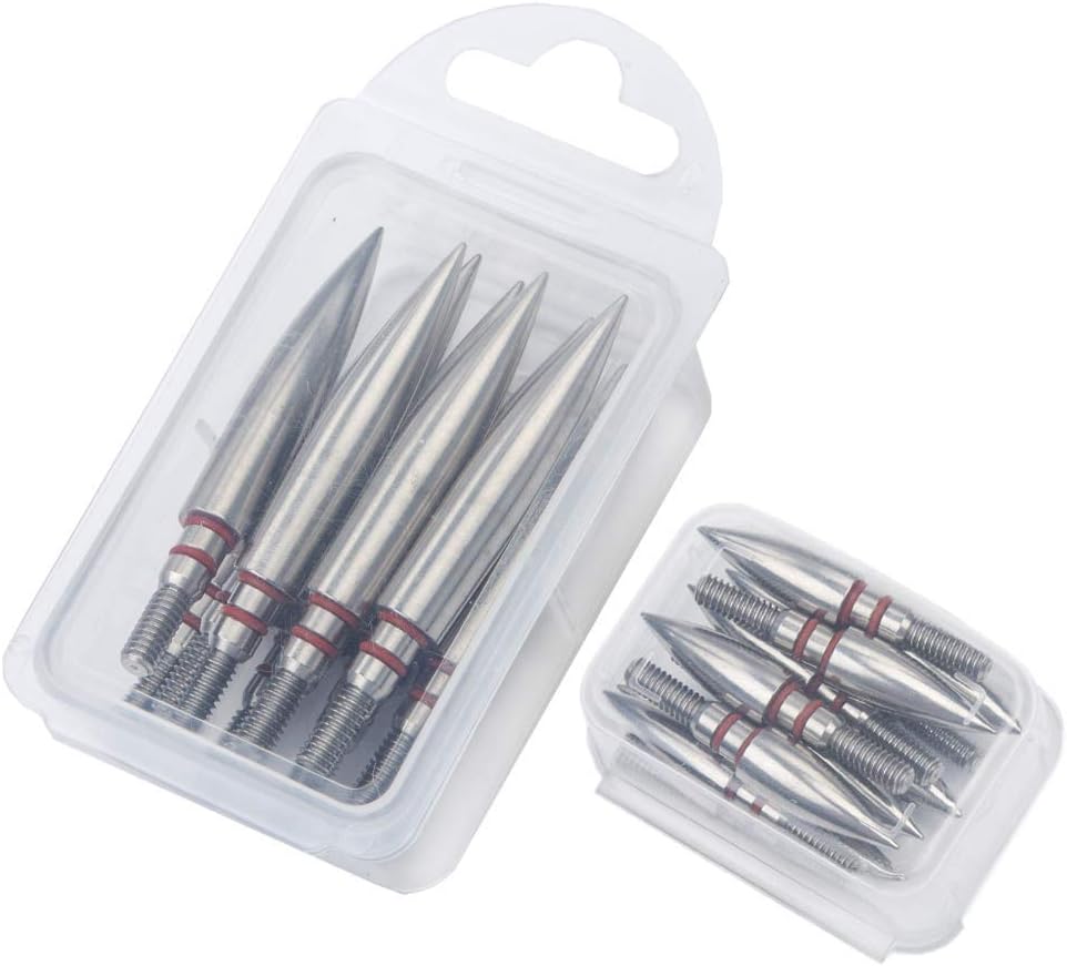 Archery Field Points Tips - 100 to 300 Grain for Compound & Recurve Bows | 12-Pack
