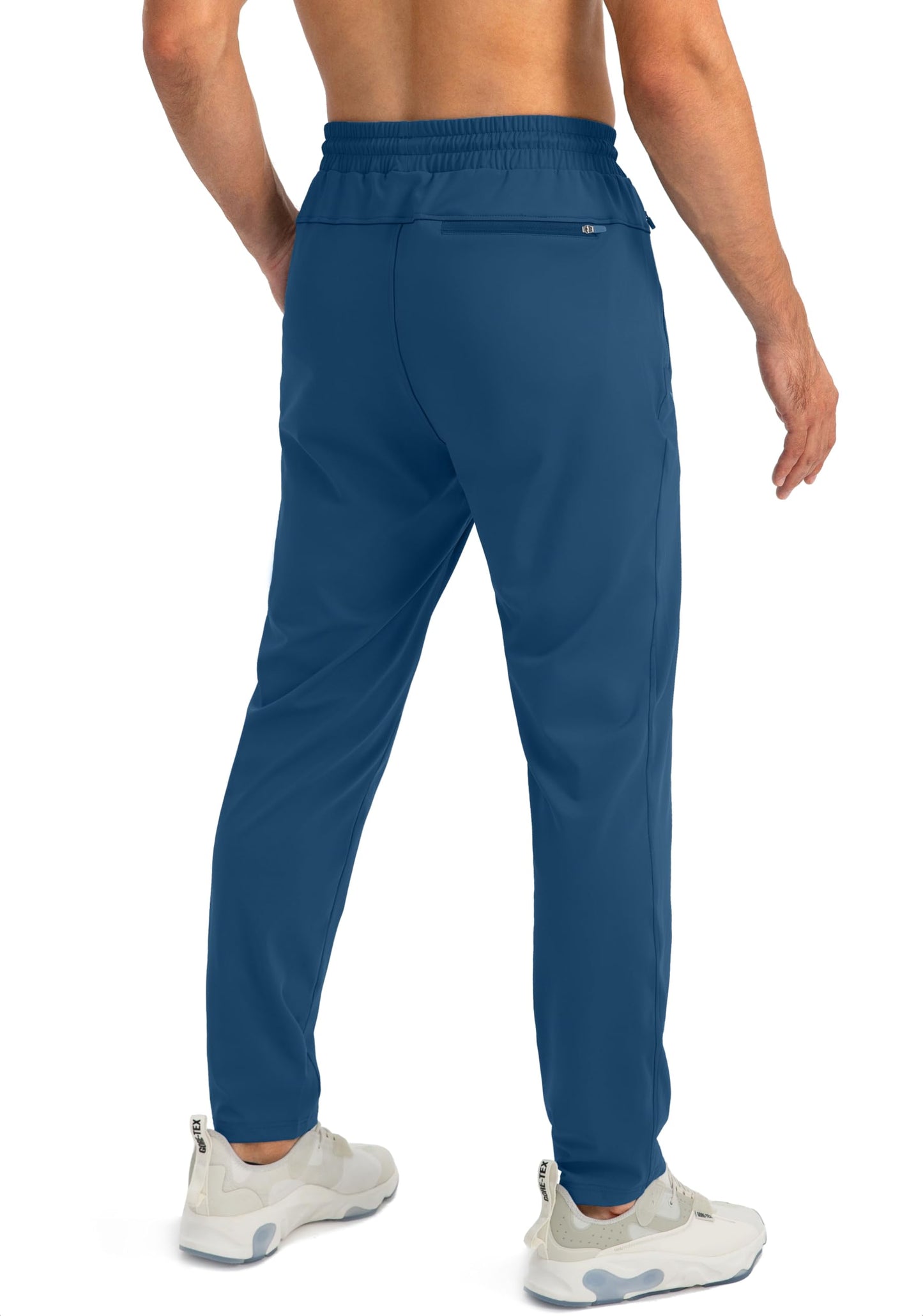 G Gradual Men's Sweatpants with Zipper Pockets Tapered Joggers for Men Athletic Pants for Workout, Jogging, Running (Dark Blue, XX-Large)