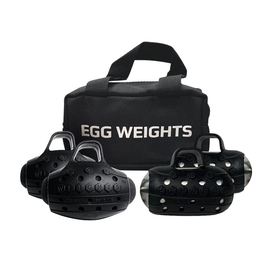 Egg Weights Cardio and Cardio Max Bundle Hand Weights Dumbbell Set with Anti-Slip Silicone Rubber Finger Loop Set of 2 for Shadowboxing, Kickboxing for Men and Women - 2.0 lbs and 3.0 lbs