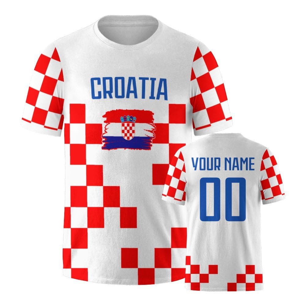 Custom 23/24/25/26 Croatia Soccer Shirts Uniforms for Men Women Youth Fans Gifts Personalized Your Name Numbers Apparel
