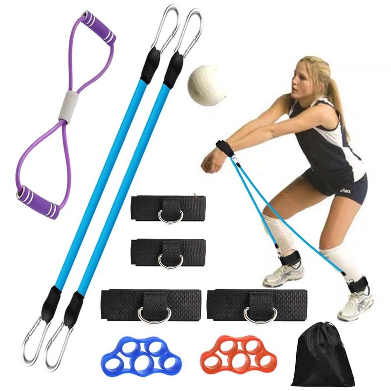 ENERACES Volleyball Passing Trainer with Resistance Bands – Volleyball Passing Bands & Arm Bands Set for Volleyball Practice, Agility, Serving, Arm Swing & Pass Training