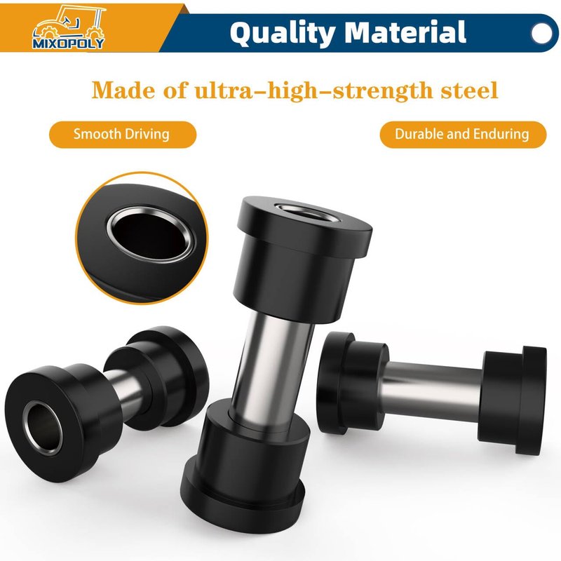 Mixopoly Front Leaf Spring and Upper A-Arm Bushing Sleeve Kit for Club Car DS Gas & Electric Golf Cart 1992-up, Replace OEM 1016346 1016349 1016350