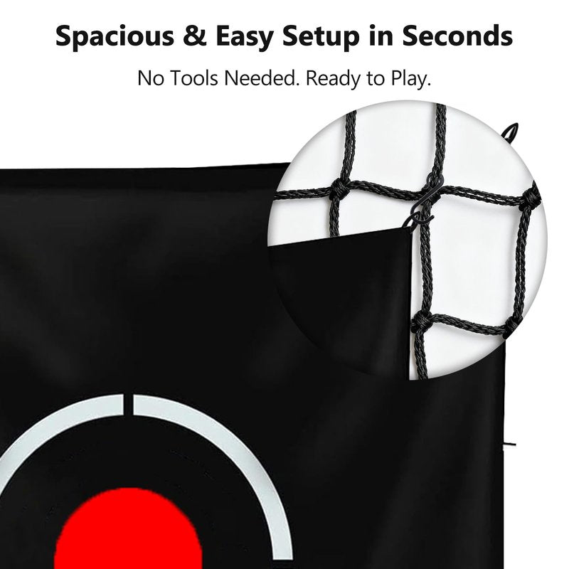 Higood Golf Target Cloth - 5x6 FT Quick Setup Portable Practice Hitting Driving Aid Trainers Indoor Outdoor Basement Yard for Golfers Adults Players Teens Gifts