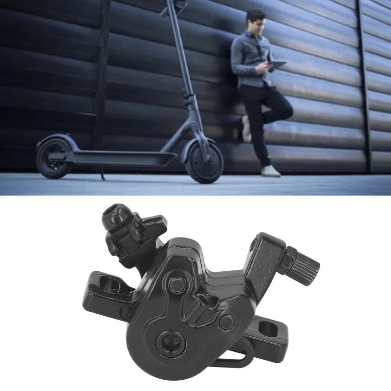 Fockety Electric Scooter Brake Caliper for, Aluminum Alloy Rear Disc Brake Caliper Pads for Electric Scooter Replacement Parts Electric Scooter Mechanical Disc Front Brake