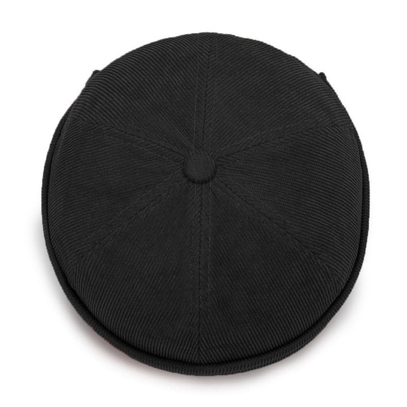 Corduroy Brimless Hat for Men Women Sailor Docker Cap Cuff Harbour Beanie Hat Black