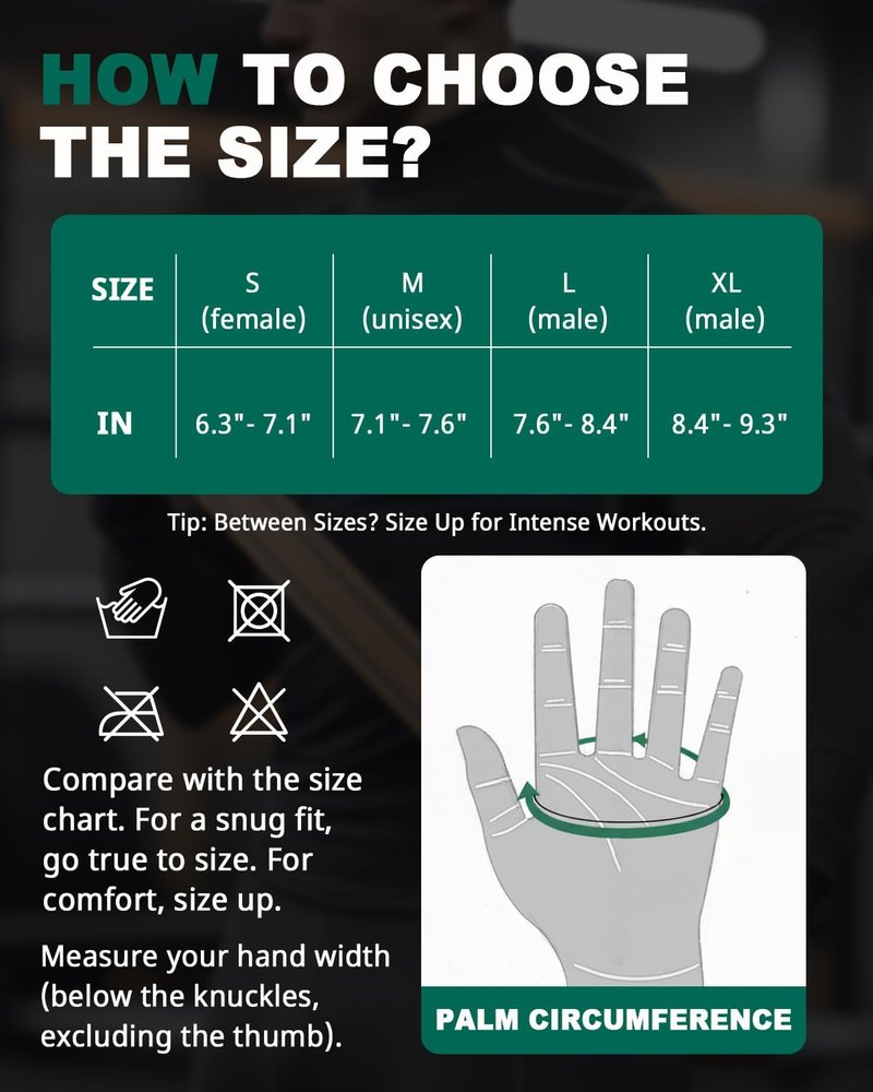 Trideer Workout Gloves - Weight Lifting Gloves with Wrist Wrap Support | Full Palm Protection & Extra Grip for Men