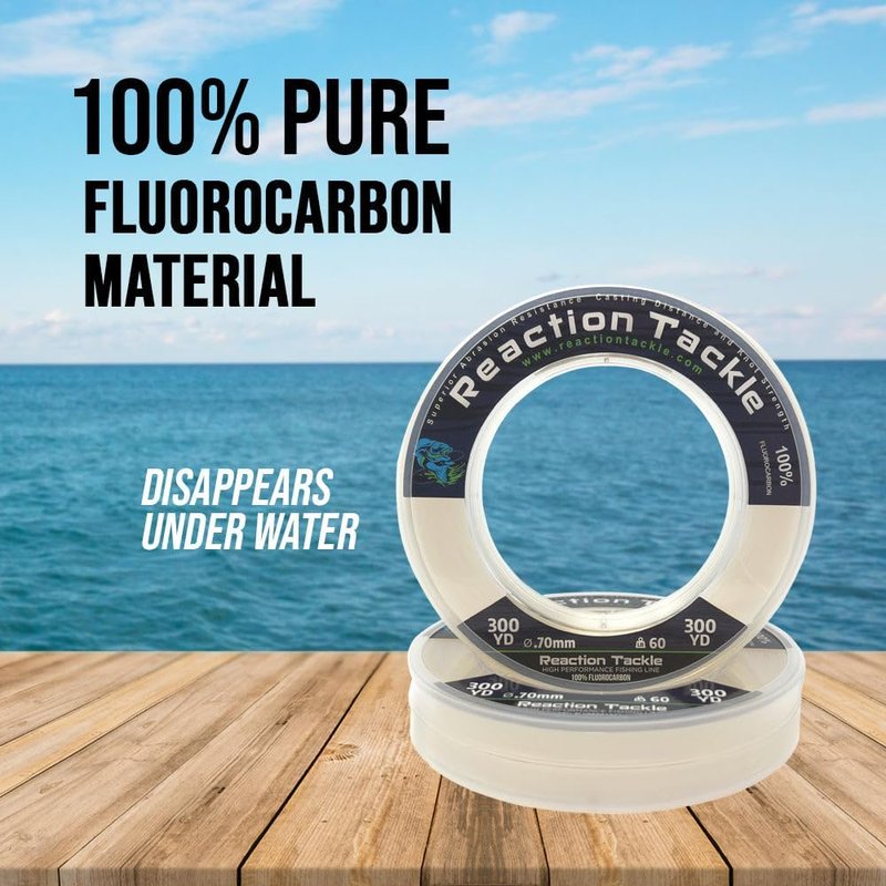 100% Pure Fluorocarbon Fishing Line - High Strength, Abrasion-Resistant, Fast-Sinking | Saltwater & Freshwater Leader