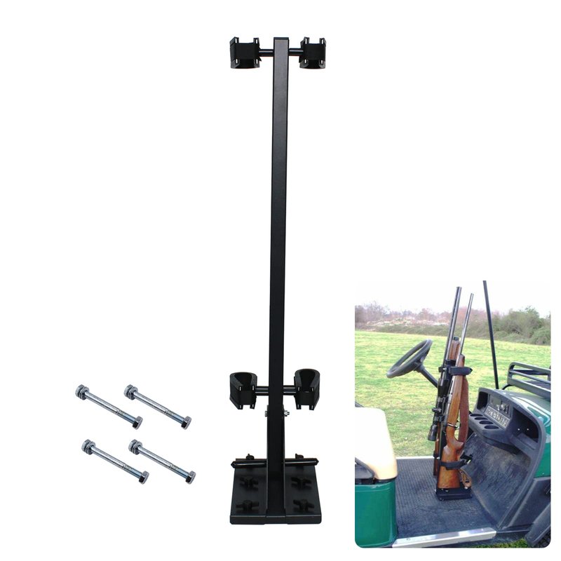LOSTAR Golf Cart Universal Gun Rack/Stand Up Gun Holder Compatible with Ezgo Club Car Yamaha