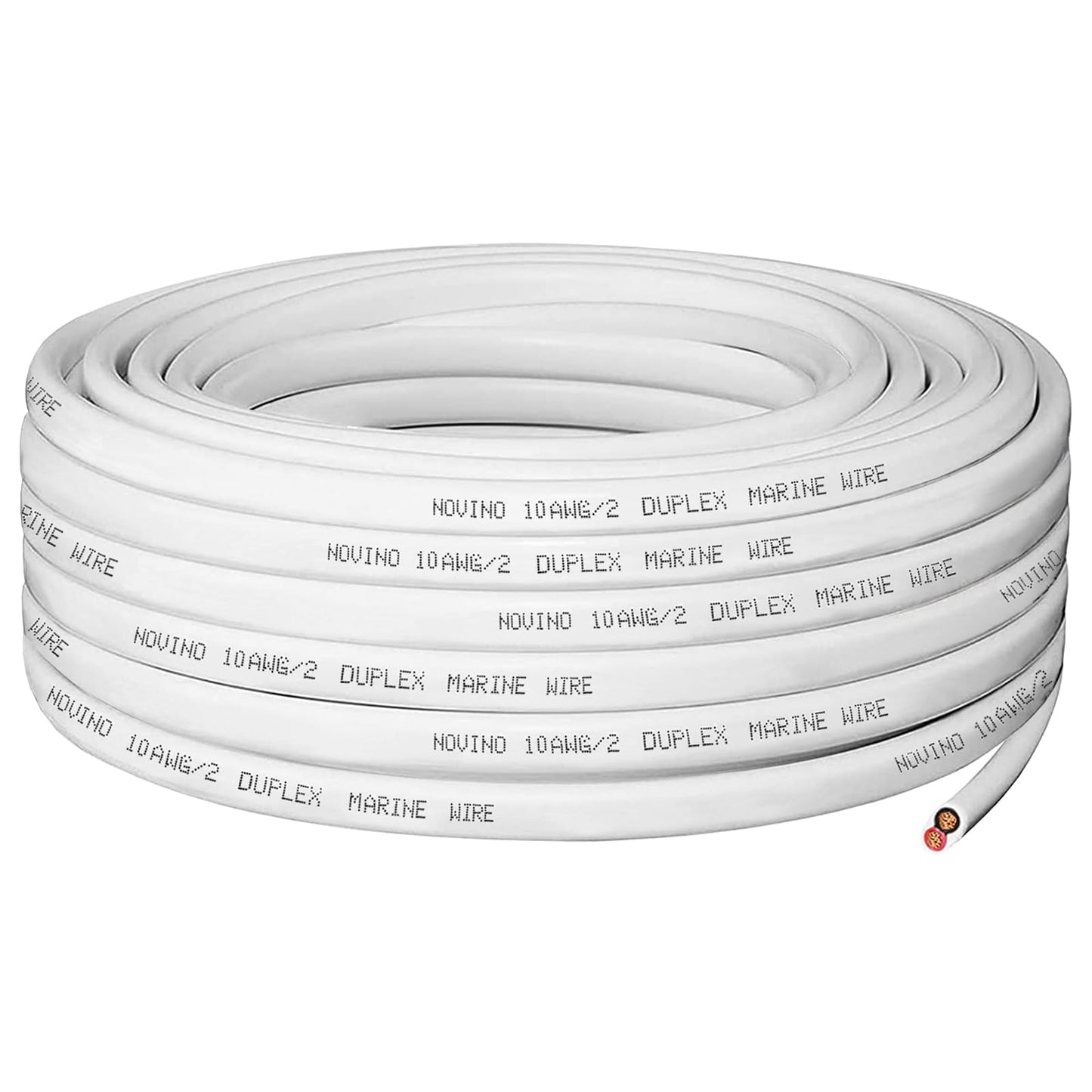 10 Gauge Marine Wire,10 AWG 15ft Duplex Marine Grade Wire Tinned Copper Heavy Duty Sheathed Cable for Boat/Automotive/RV/Camper/Trailer Outdoor Use