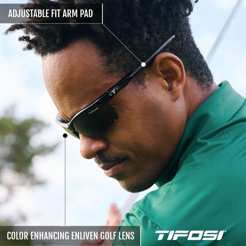 Tifosi Optics Vero Golf Gloss Black Frame Enliven Golf Lens One Size