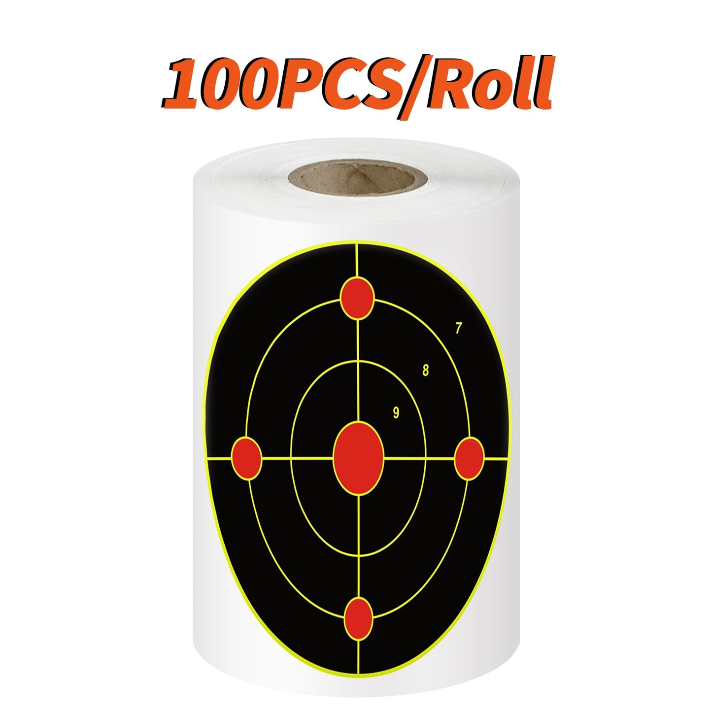 NYEONHRT 6" Shooting Targets Splatter Target Stickers, 100 Pcs Self Adhesive Paper Targets for Shooting Range with Fluorescent Yellow Impact Feedback for Gun Airsoft Rifle Shooting Accessories
