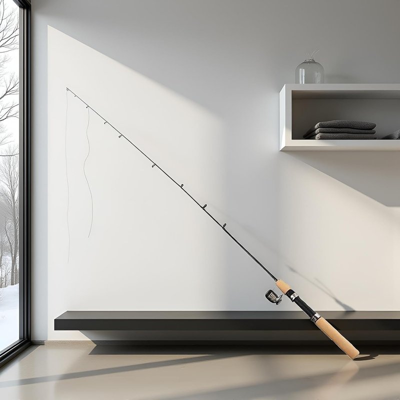 Ice Fishing Rod Reel Combo - 30" Ultra-Light Fiberglass Rod with EVA Handle | Practical Fishing Gear