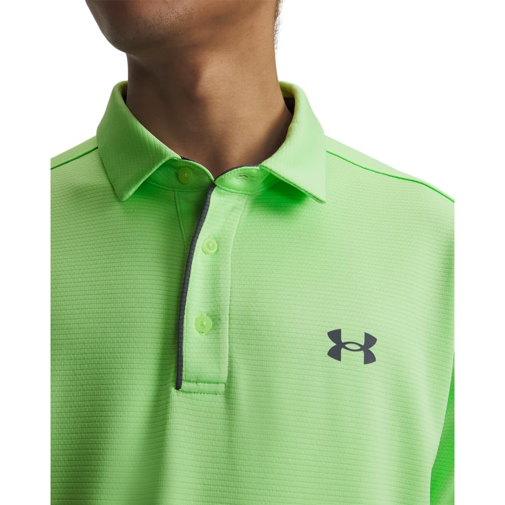 Under Armour Men's Tech Golf Polo, (715) Lumos Lime / / Pitch Gray, X-Large Tall