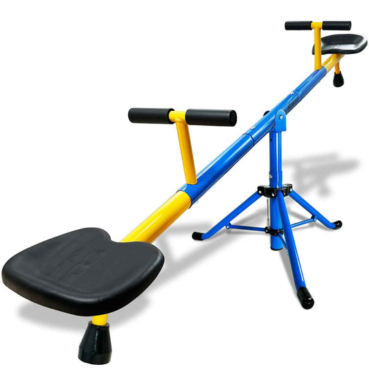 Stargo Swivel Teeter Totter Indoor for Toddlers Age 2-5, 360 Seesaw Frame Expands for Kids Outdoors for Ages 4 5 6 7 8 9 10, Outside Toys Playground Equipment