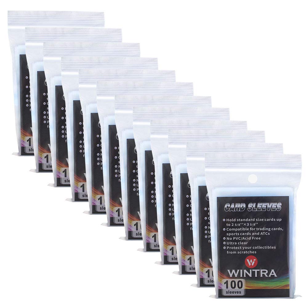 WINTRA 2000 Count Penny Card Sleeves, 2-5/8 x 3-5/8'' Soft Protective Inner Sleeves,Ultra Clear Baseball Card Protectors