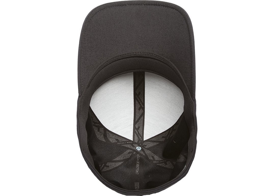 Flexfit Men's Delta Seamless Baseball Cap, Black, Small-Medium