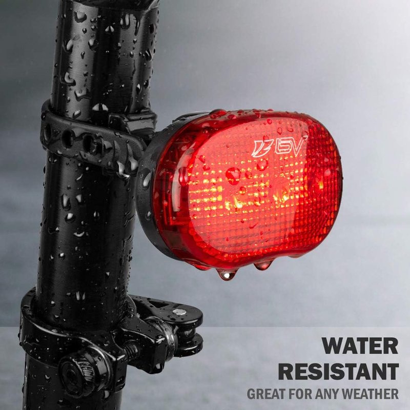 BV Bicycle Lights for Night Riding LED Bike Tail Light, Rear Bike Light Weather Resistant, Visible Up to 1500ft Bicycle Taillight LED Bike Light, Two-Way Mount, Battery-Powered, Pair