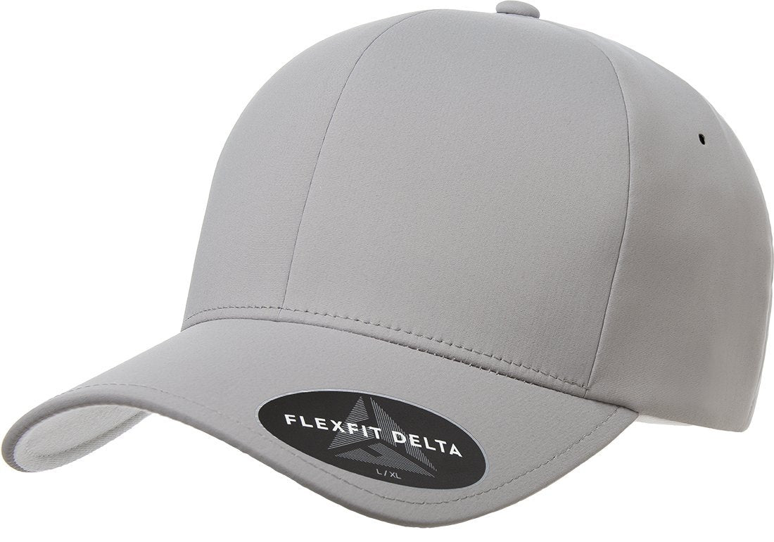 Flexfit Men's Delta Seamless Baseball Cap, Silver, Small-Medium