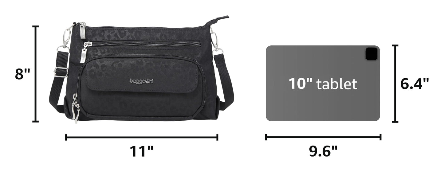 Original Everyday 10.5x7.5 Crossbody Bags for Women RFID Protected Lightweight Nylon Zippered Travel Purse