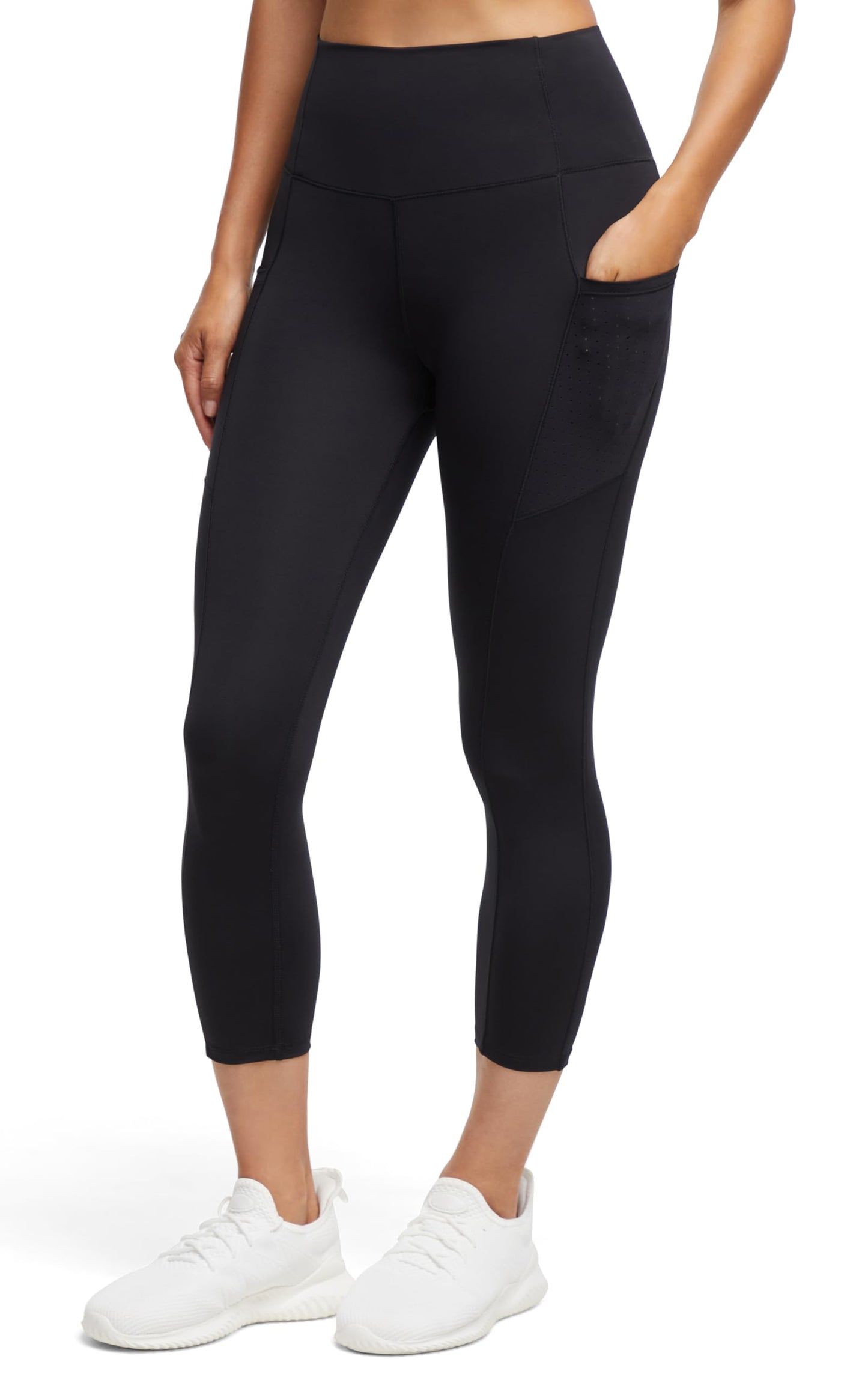Marika Women's 20" Malina Mesh Pocket Capri, Black, X-Large
