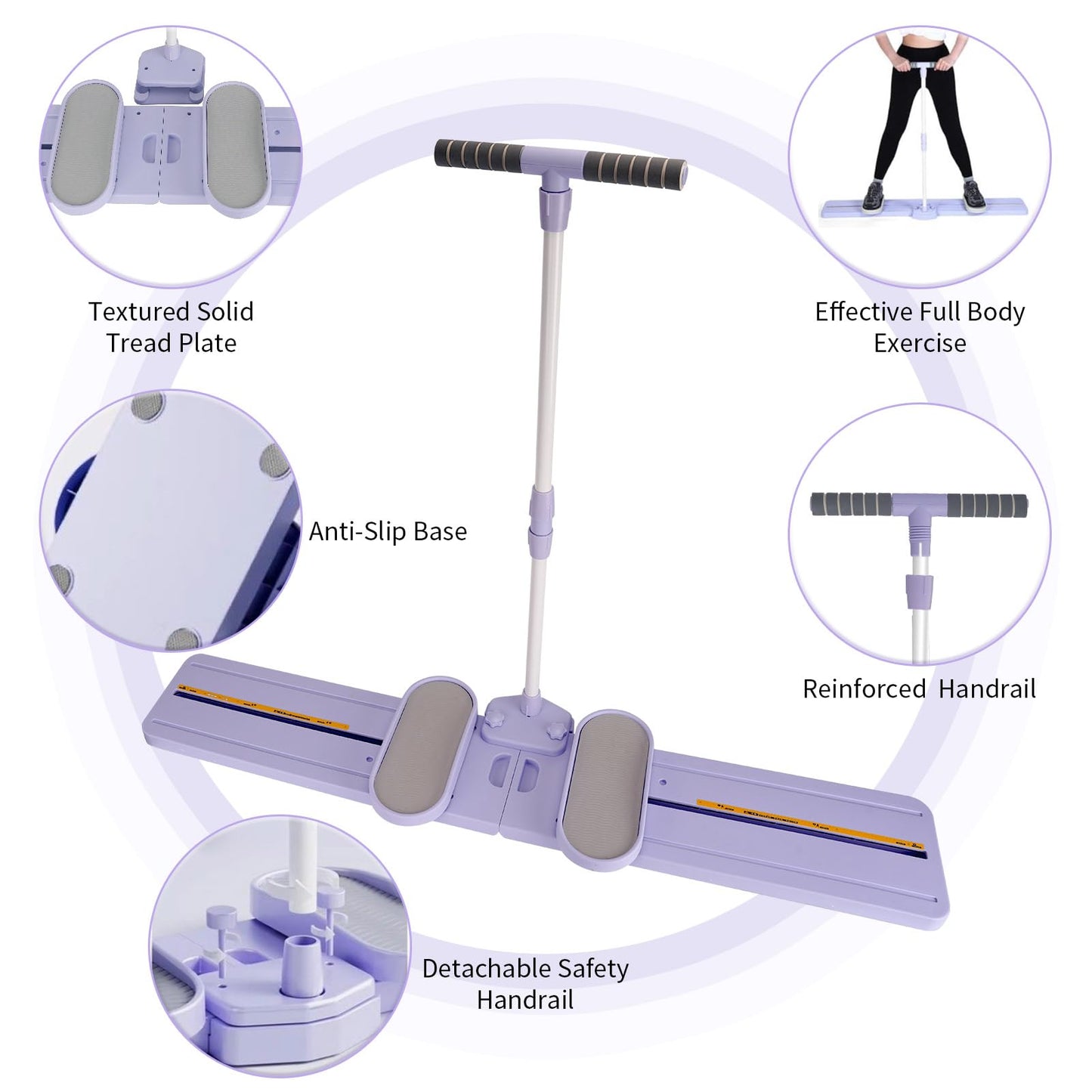 Ski Machine Exercise Equipment, Foldable Inner Thigh and Pelvic Floor Exercise Devices with Phone Holder, Ski Simulator Trainer for Women, Ideal for Toning, Fitness, and Core Strength