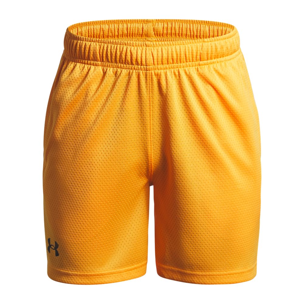 Under Armour Boys' Tech Mesh Shorts, (793) Squad Orange / / Black, Large