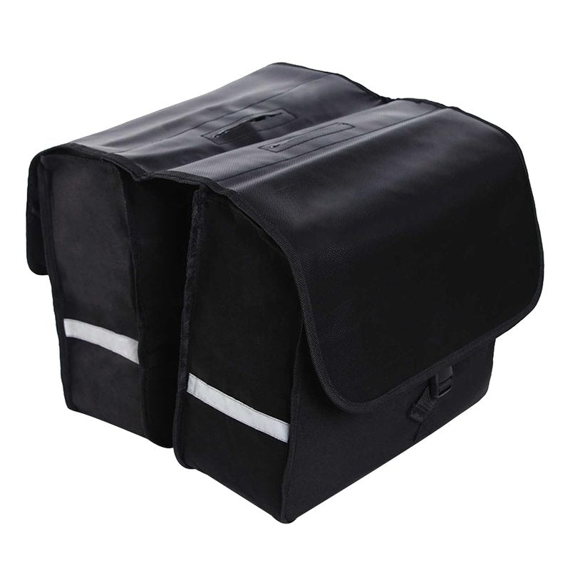 Bike Panniers Rear Rack Bag, 28L Large Capacity Water-repellent Bicycle Saddle Bags, Sturdy and Wearable Bicycle Trunk Bag with Reflective Trim for Grocery Shopping Commuter Long Cycling Trip