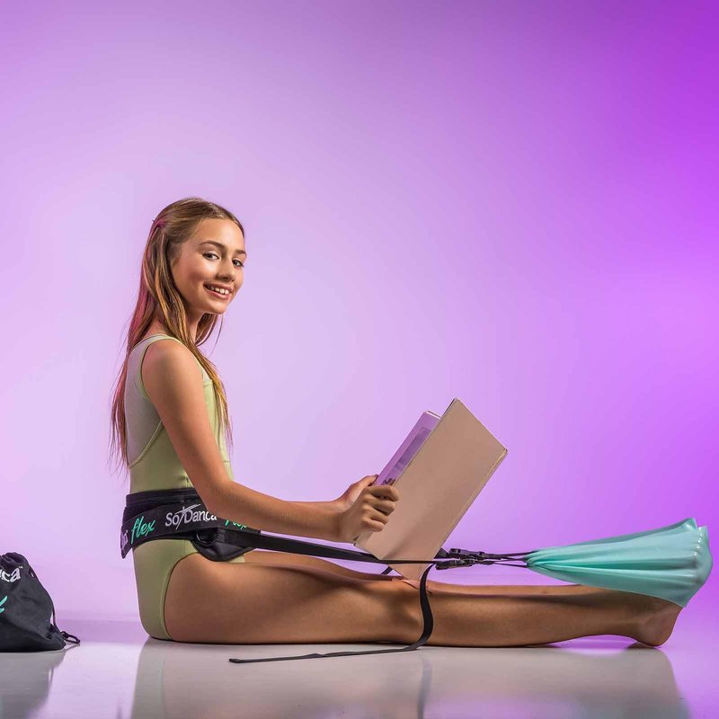 So Danca Flex Band AC30 | Hands-Free Dance Stretching and Strengthening Device for Foot, Ankle & Turnout Training | Adjustable Resistance Bands