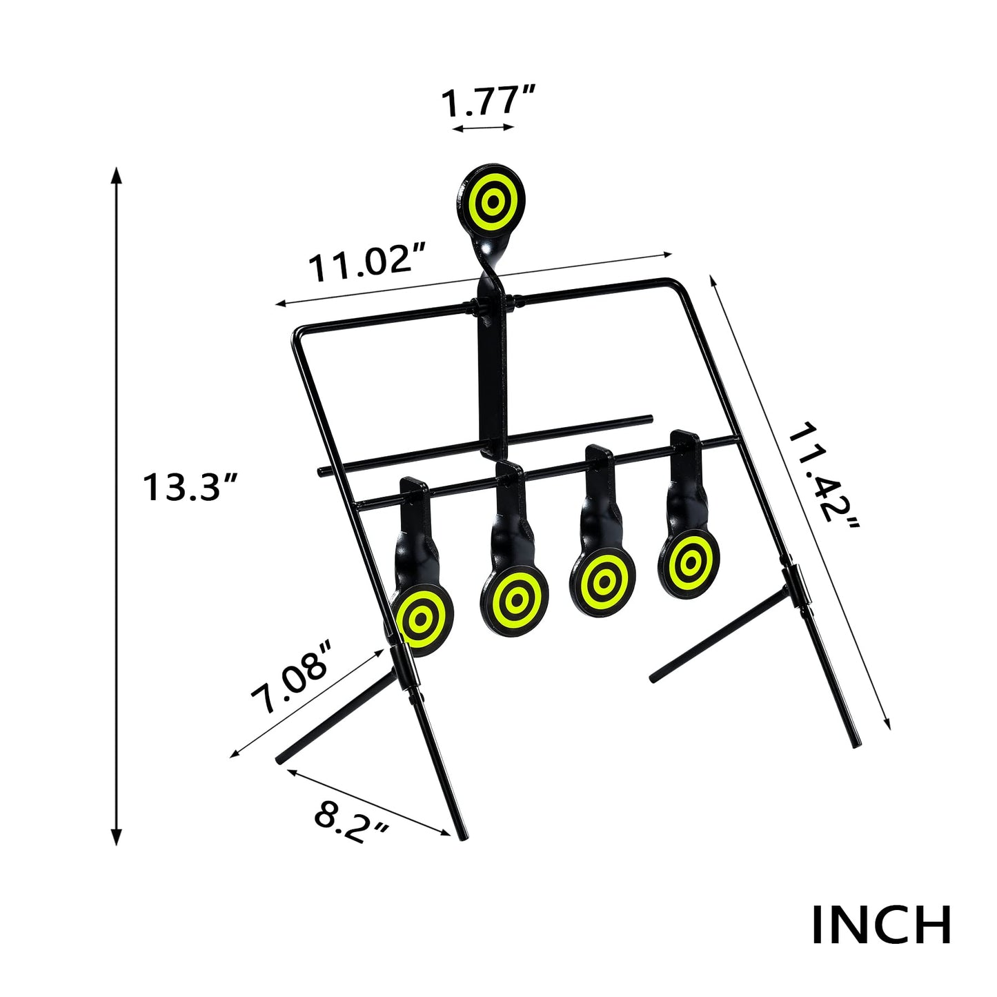 KNINE OUTDOORS Resetting Shooting Target Airsoft Rimfire Pellet BB Gun Target, Rated for .22 .177 Caliber