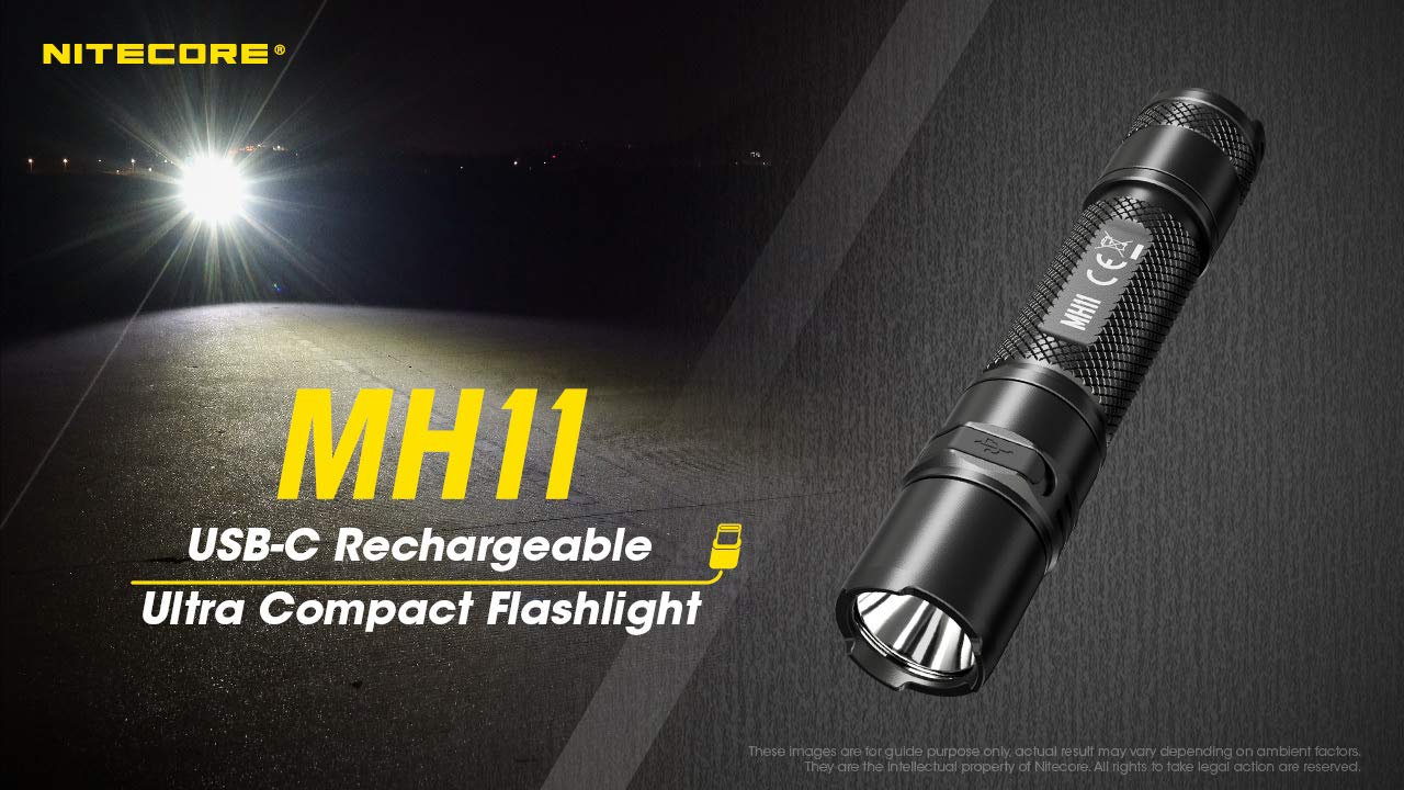 Nitecore MH11 Rechargeable Flashlight, 1000 Lumen LED EDC Compact Pocket Light