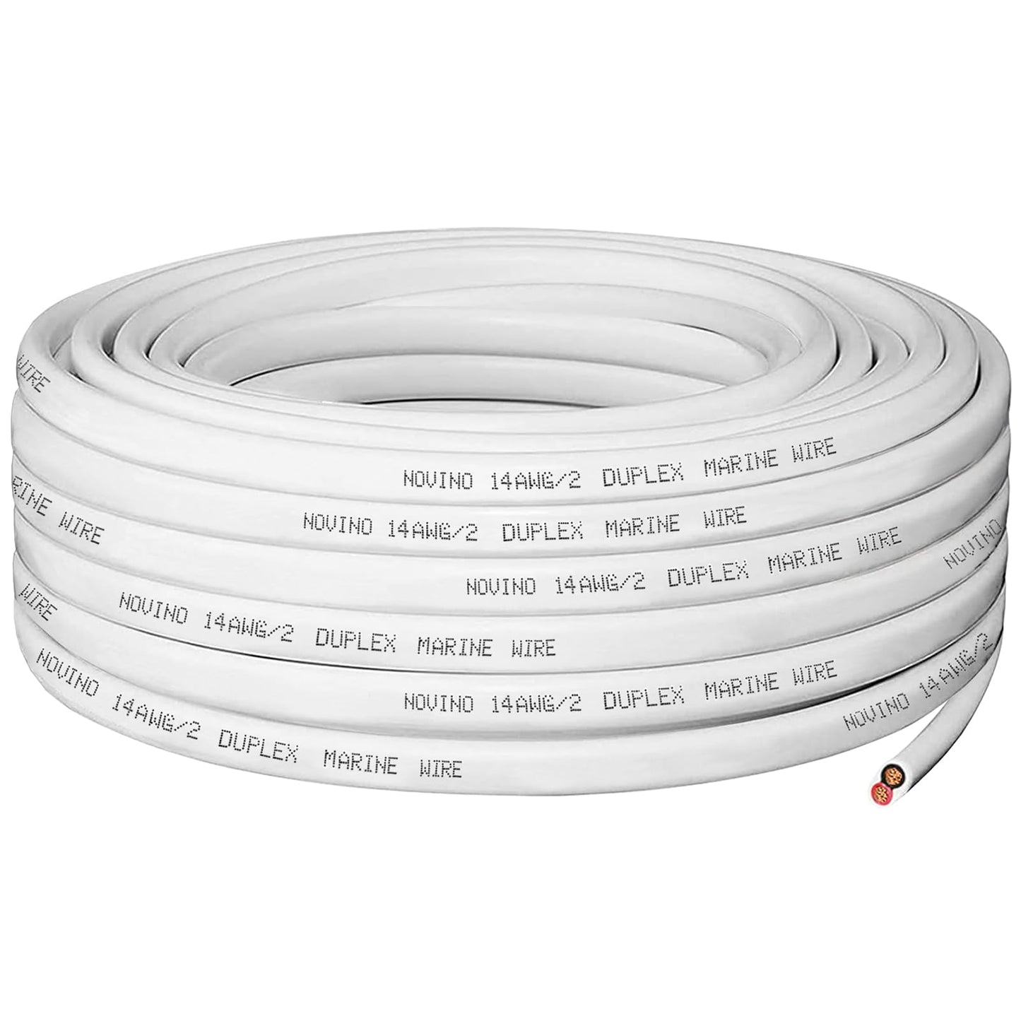 14 Gauge Marine Wire 14/2 Duplex Marine Grade Wire,14 AWG 15ft Tinned Copper Boat Cable Electrical Cable for Boat/Automotive/RV/Solar Outdoor