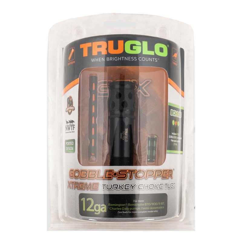 TRUGLO Gobble-Stopper Xtreme Gun Choke Tube Combo - Includes Universal-Fit Fiber Optic Sight, Remington 12 Gauge