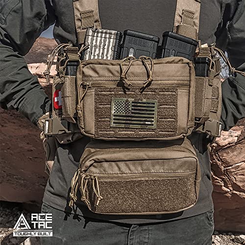 ACETAC S.O.P. Tactical Chest Rig with 5.56/7.62 Magazine Pouch Holder, Pistol Pouch, Wing Pouch, Molle Dangler Pouch