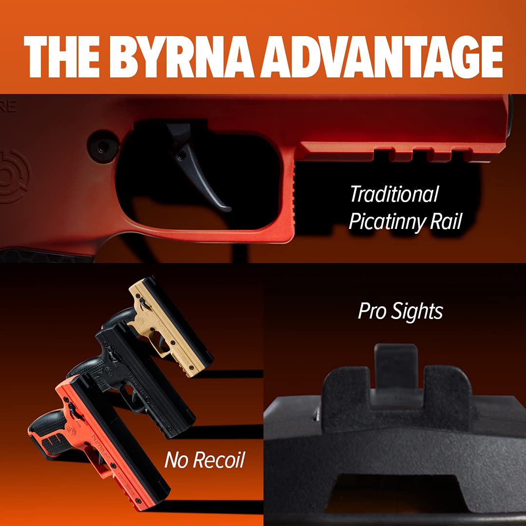 Byrna SD [Self Defense] Kinetic Launcher Ultimate Bundle - Non Lethal Kinetic Projectile Launcher, Home / Personal Defense (Tan) | Assembled in The USA