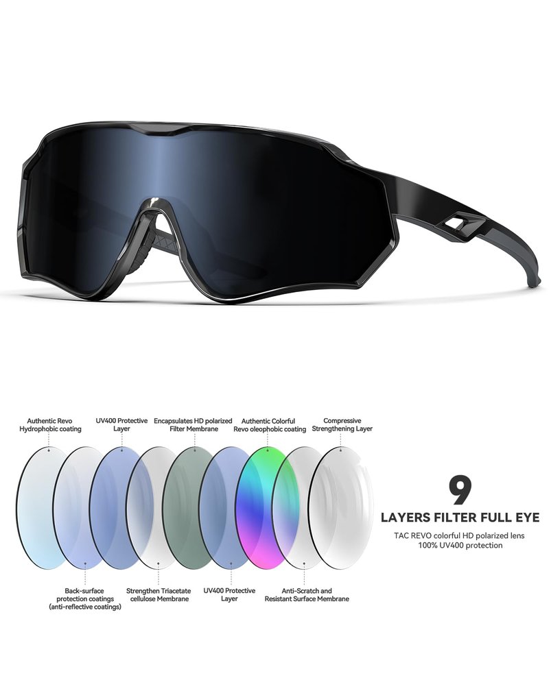 BEACOOL Polarized Sports Sunglasses for Men Women TR90 Cycling Running Baseball Golf Fishing Driving TAC Glasses UV400