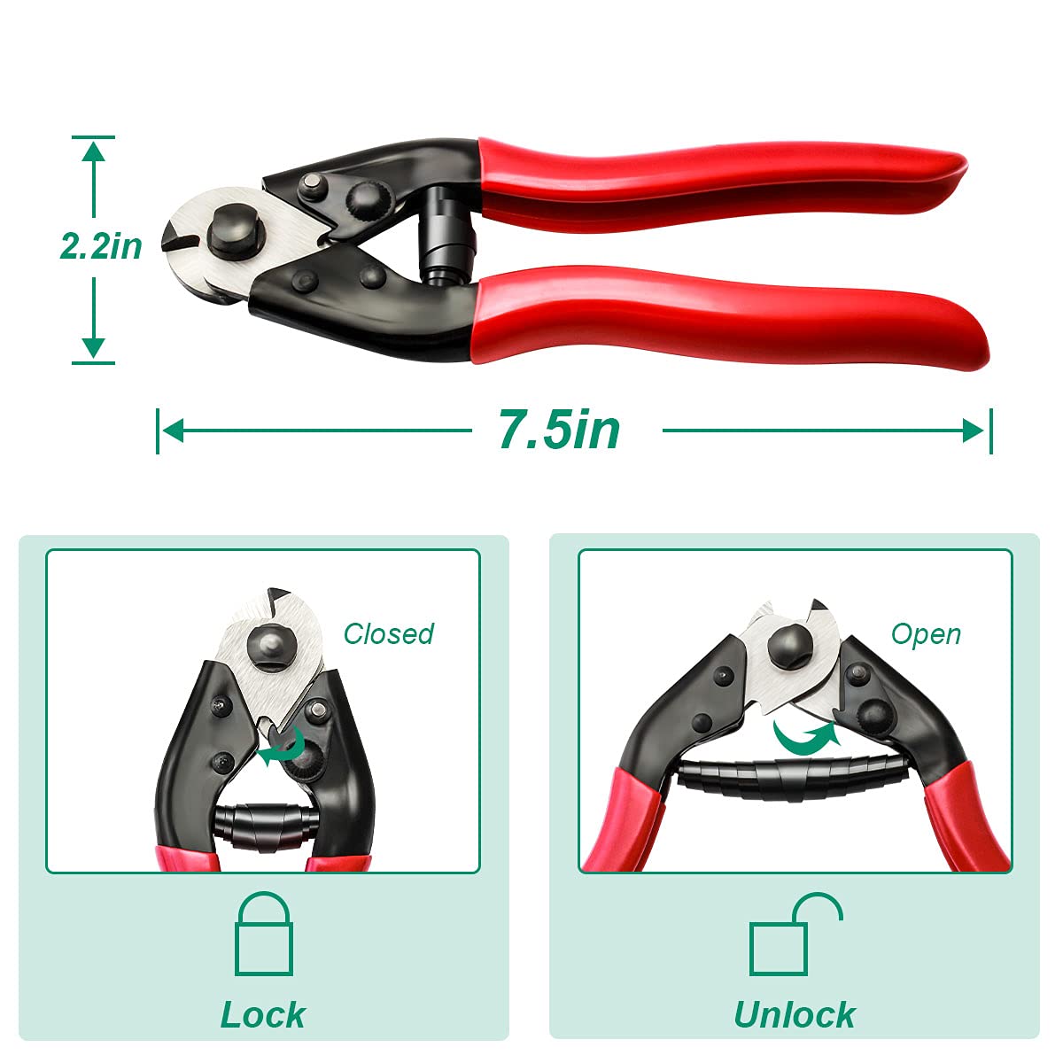 ZFZ Stainless Steel Cable Cutter, Bicycle Wire Rope Shearing Forceps Cutter Bike Wire Nipper Cutters for Cable and Housing, Repair Assembly Tool