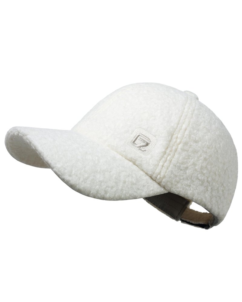 GADIEMKENSD Sherpa Fleece Winter Baseball Cap for Women Lamb Wool Solid Color Warm Baseball Cap, Unstructured Fluffy Teddy Fleece Womens Fall Hat for Outdoor Travel Hip-Hop Dance Beige