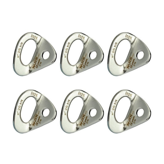 NAXEN 26kN Bolt Hanger Stainless Steel Climbing Hanger Climbing Anchor for 10 mm / 3/8" Bolt Pack of 6