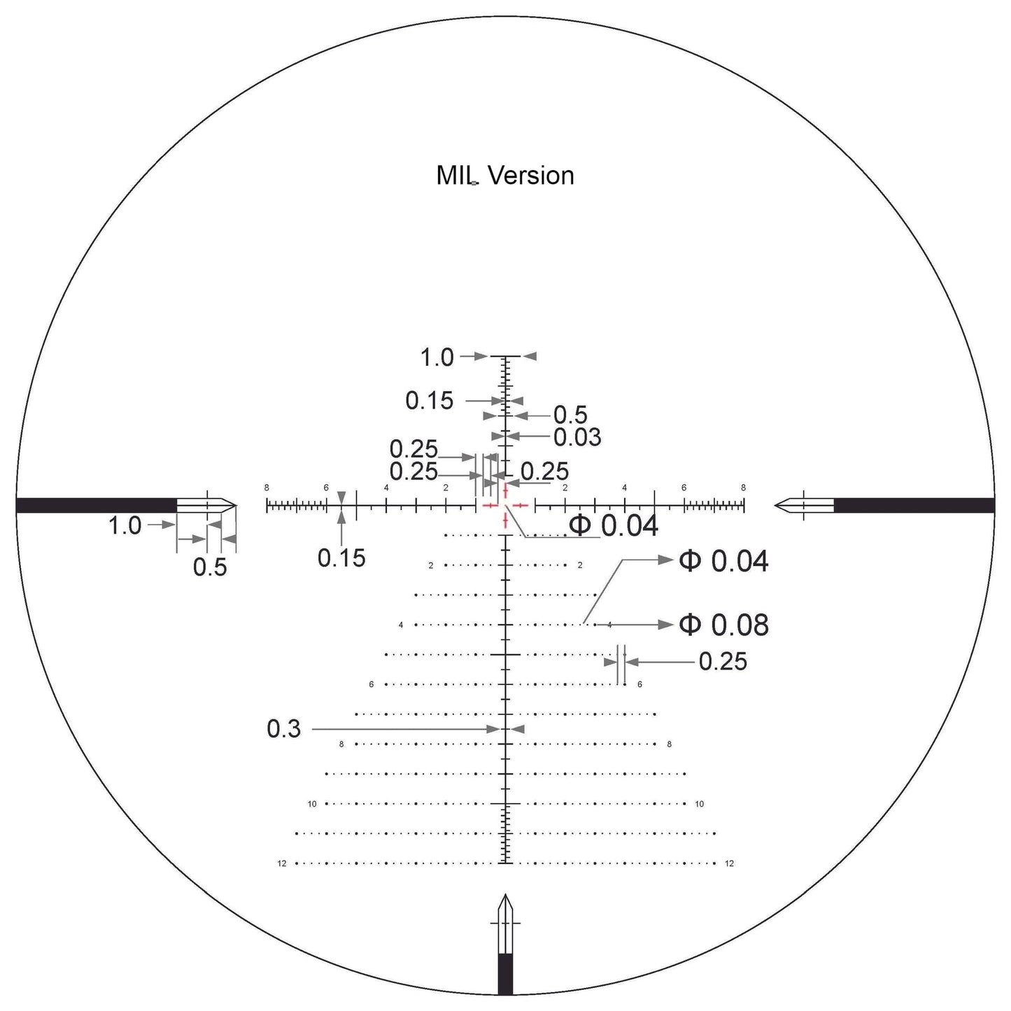 Arken Optics EPL4 6-24x50 FFP MIL VPR Illuminated Reticle with Zero Stop 30mm Tube Lightweight Rifle Scopes for Hunting