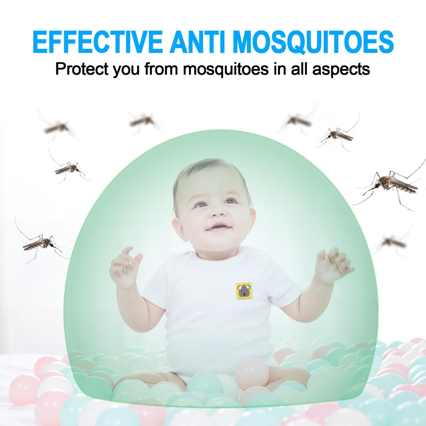 BuggyBands 360 Pcs Mosquito Repellent Stickers, Deet-Free Mosquito Patches for Kids Babies Adults for Indoor Outdoor Traveling Camping Sleeping