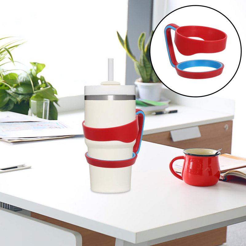 ULTECHNOVO 30oz Tumbler Handles, Car Cup Holder Red Pp Material for 30 Oz Bottles - Anti-Slip Design for Home Office and Vehicle Use