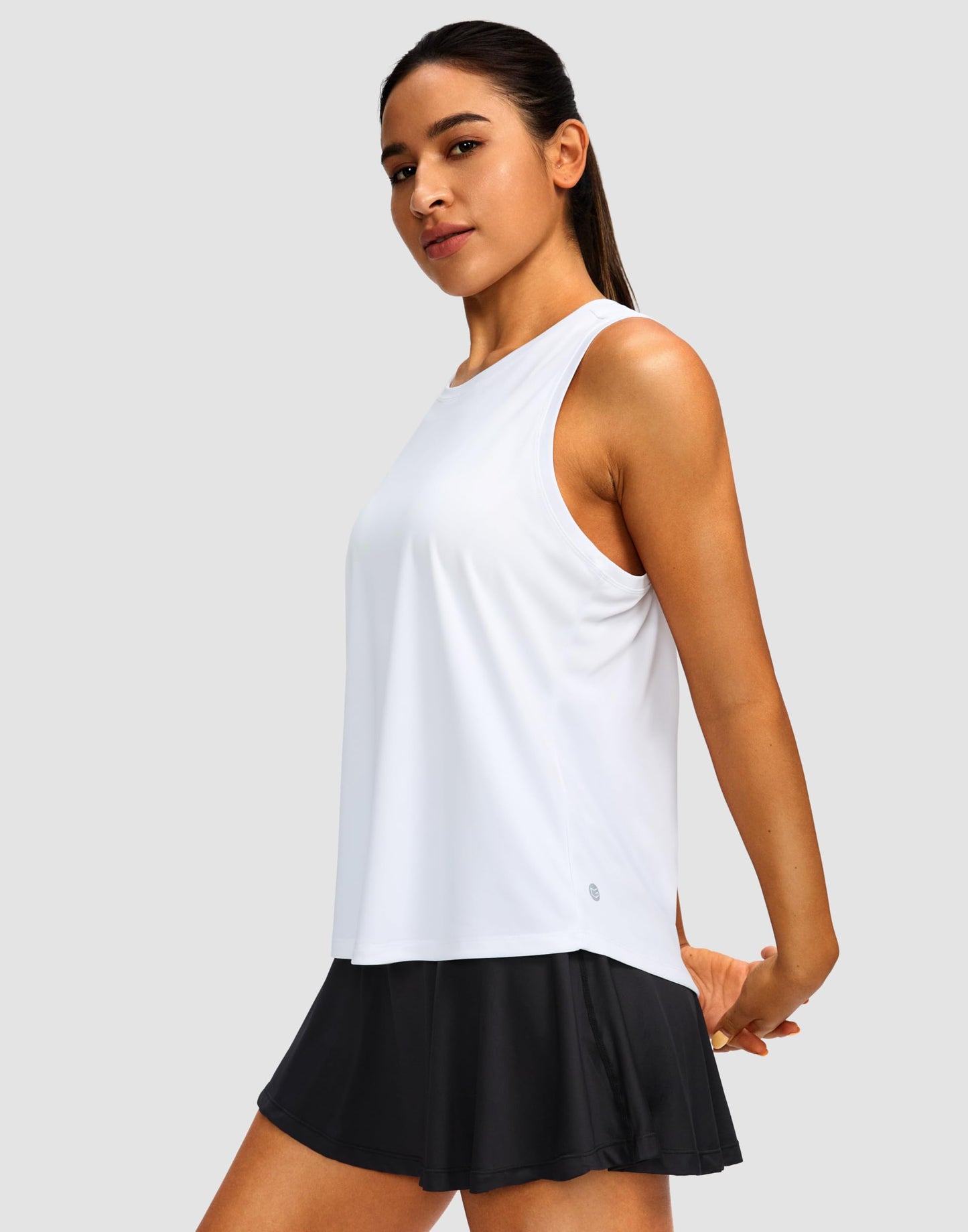 Women's Workout Tops Racerback Athletic Tank Tops Sleeveless Loose Fit Yoga Running Gym Shirts for Women(Sage,S)