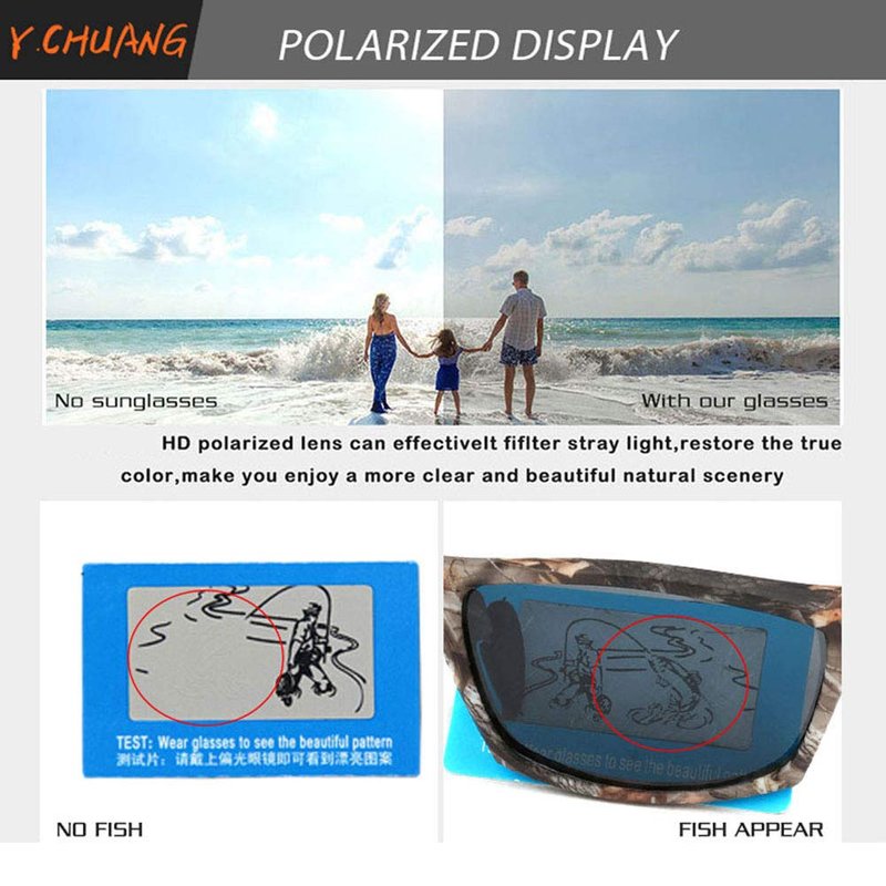 Polarized Camo Sunglasses for Men Women Fishing Sports glasses outdoor Hunting UV Protection sunglasses (Camo Frame/Grey Lens) …