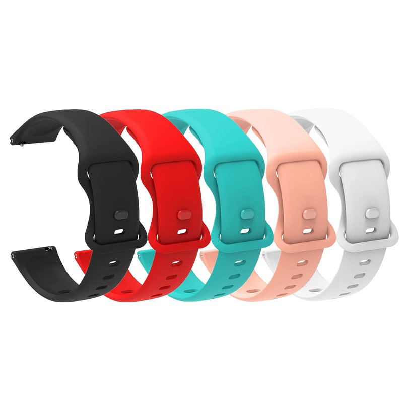 ID208 Plus Smart Watch Band, Lamshaw Quick Release Classic Watch Bands Soft Silicone Bands Bracelet Sports Strap for Kids Compatible with Quican, aeac, WMK, Fitpolo ID208 Plus 1.8'' Smart Watch (5 pack-2)