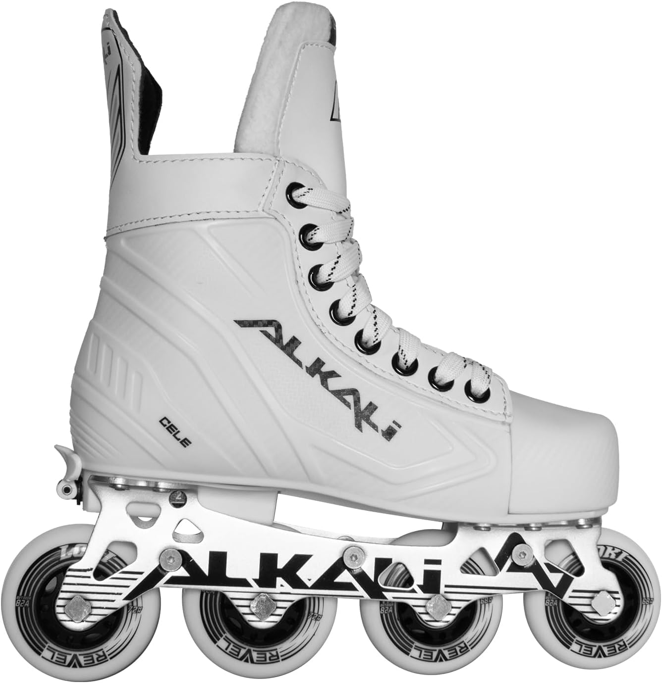 Alkali Cele Adjustable Senior Junior Youth Roller Inline Hockey Skates, New for 2023 (JR Skate 2-5 (Shoe Size 3.5-6.5))