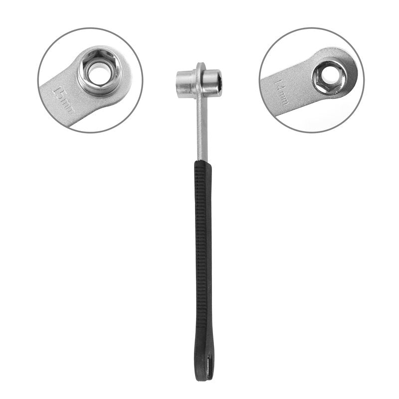 BikeHand Bike Bicycle Multi-use 15mm Pedal Wrench and 14mm/15mm Sockets Wrench