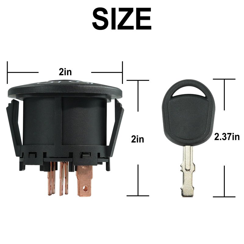 Ignition Switch with Keys 4 Position 7 Terminals Replacement for Hus-qvarna AYP Crafts-man Sears Poulan Lawn Mower Riding Mower 193350 532193350
