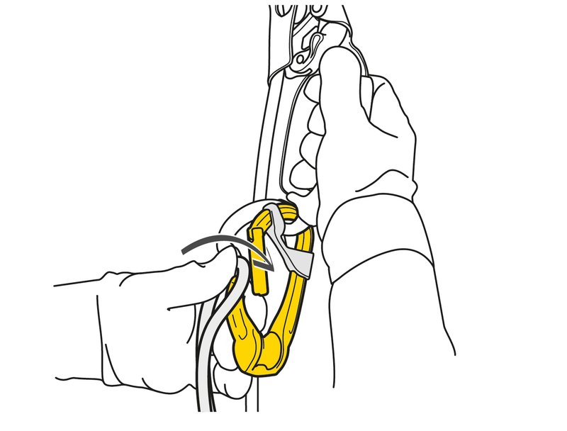 Petzl ROLLCLIP A Pulley Carabiner - Non-Locking (Gate Side Opening)