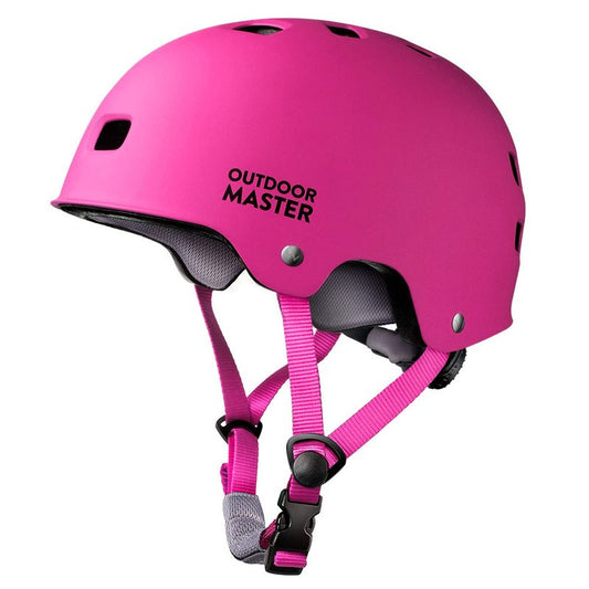 OutdoorMaster Skateboard Cycling Helmet - Two Removable Liners Ventilation Multi-Sport Scooter Roller Skate Inline Skating for Kids, Youth & Adults - S - Pink
