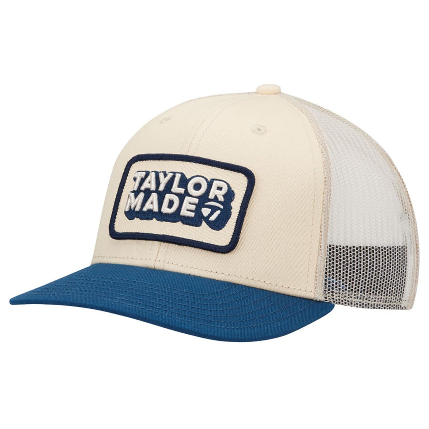 TaylorMade Golf 2025 Trucker Hat Cream Navy